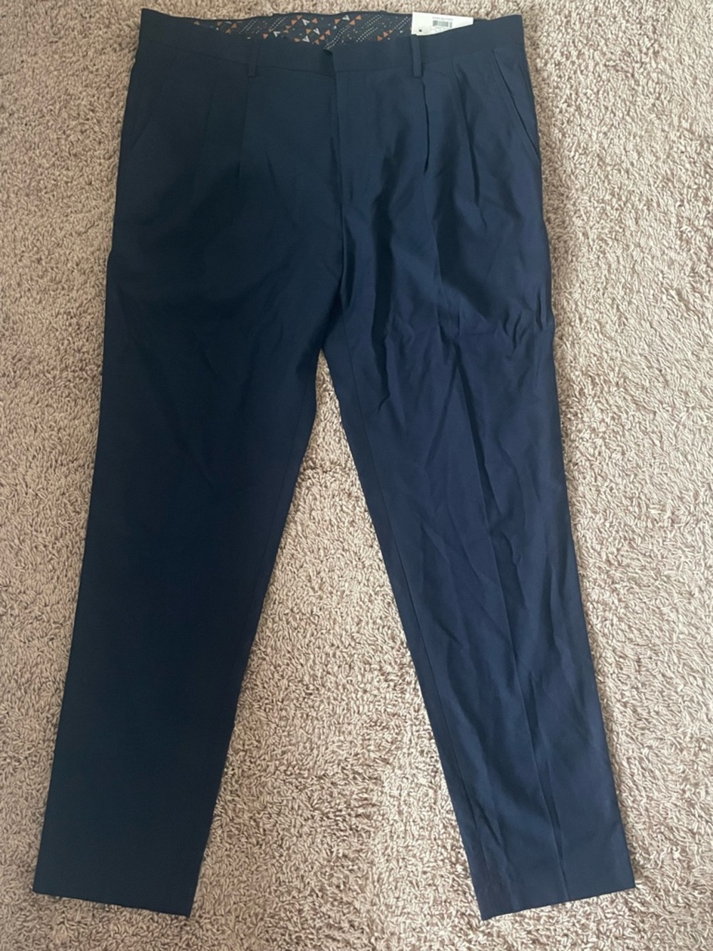 INC Pants Mens Navy Blue 36 X 31 Flat Front Dress Casual New